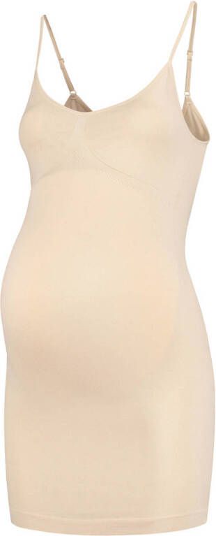 Mamsy zwangerschapsonderjurk beige Corrigerende jurk Dames Polyamide Effen XL 2XL