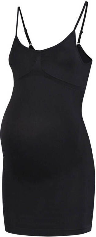 Mamsy zwangerschapsonderjurk zwart Dames Polyamide Effen XL 2XL