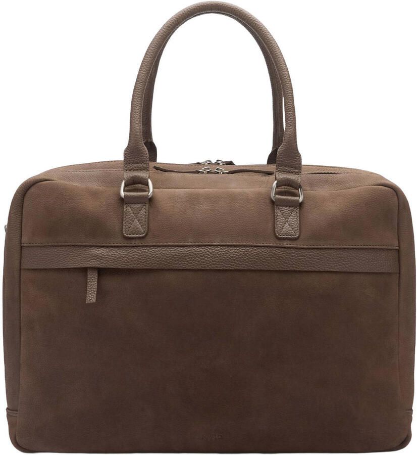 field 18 inch leren laptoptas bruin