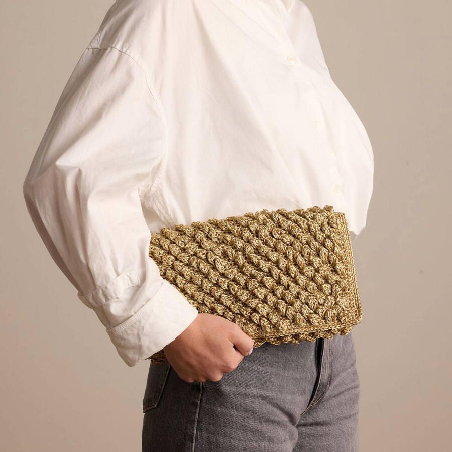 Manfield clutch goudkleurig - Foto 2