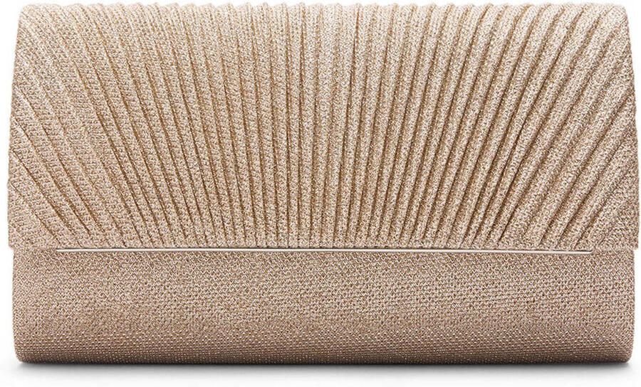 Manfield clutch met glitters goudkleurig