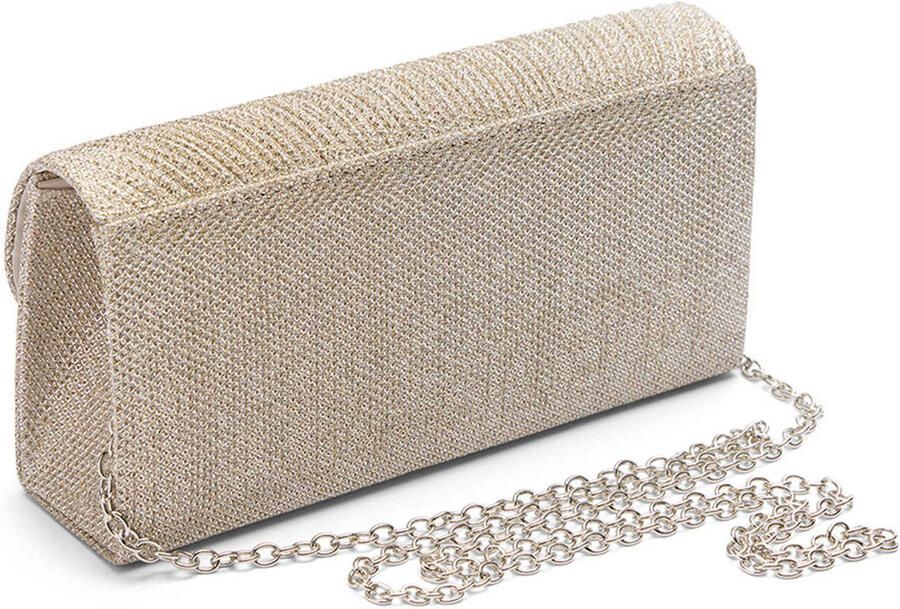 Manfield clutch met glitters zilverkleurig - Foto 2