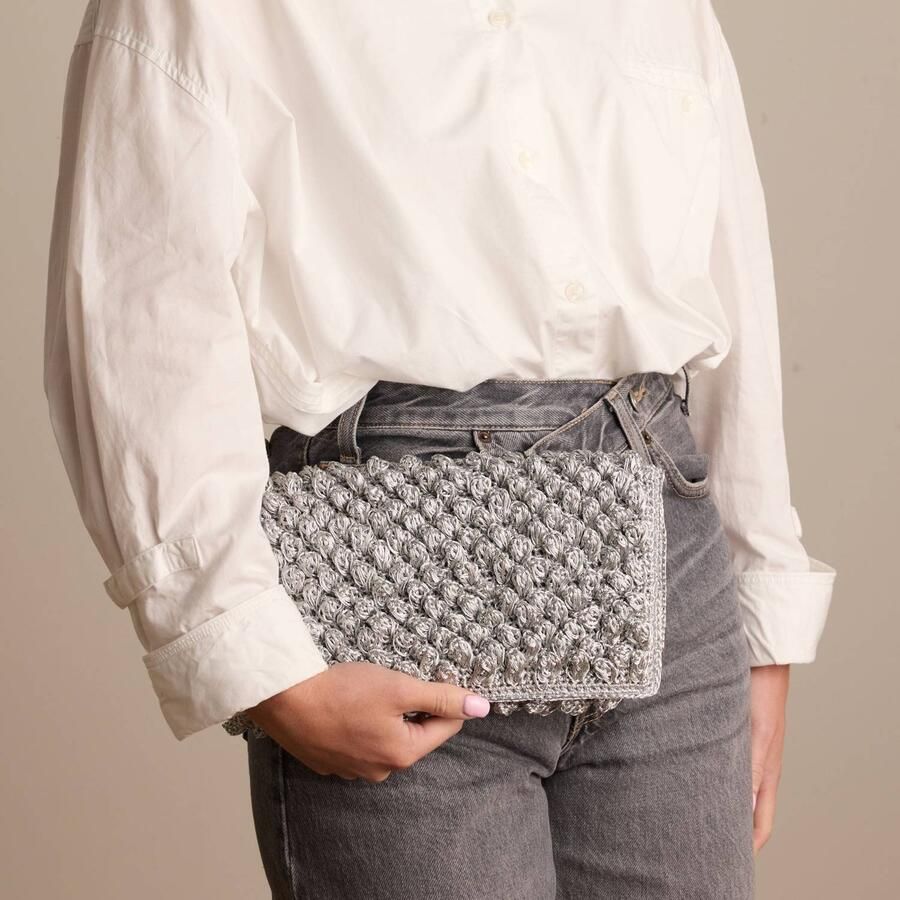 Manfield clutch zilverkleurig - Foto 2