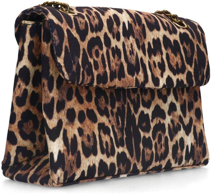 Manfield crossbody tas met panterprint bruin - Foto 2