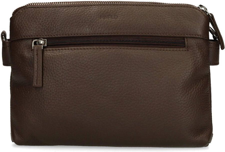 Manfield leren crossbody tas bruin - Foto 3
