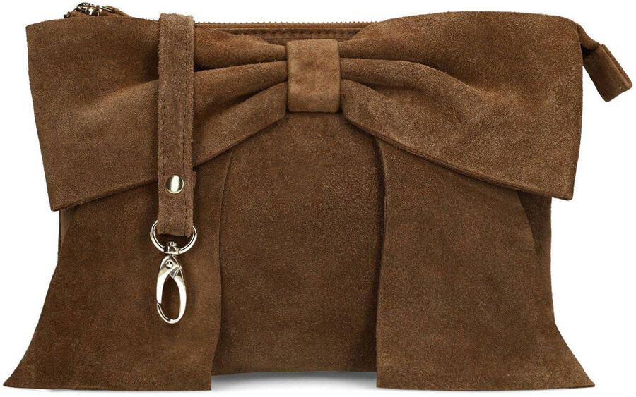 Manfield leren crossbody tas bruin