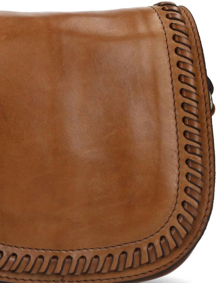 Manfield leren crossbody tas cognac - Foto 2