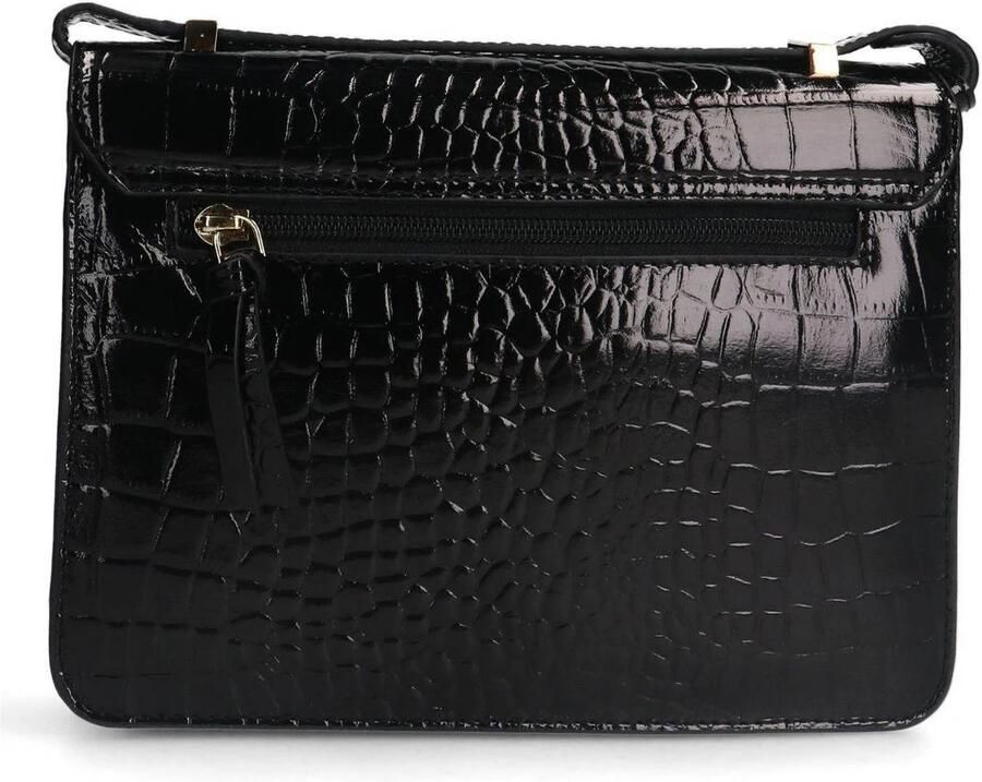 Manfield leren crossbody tas zwart - Foto 3