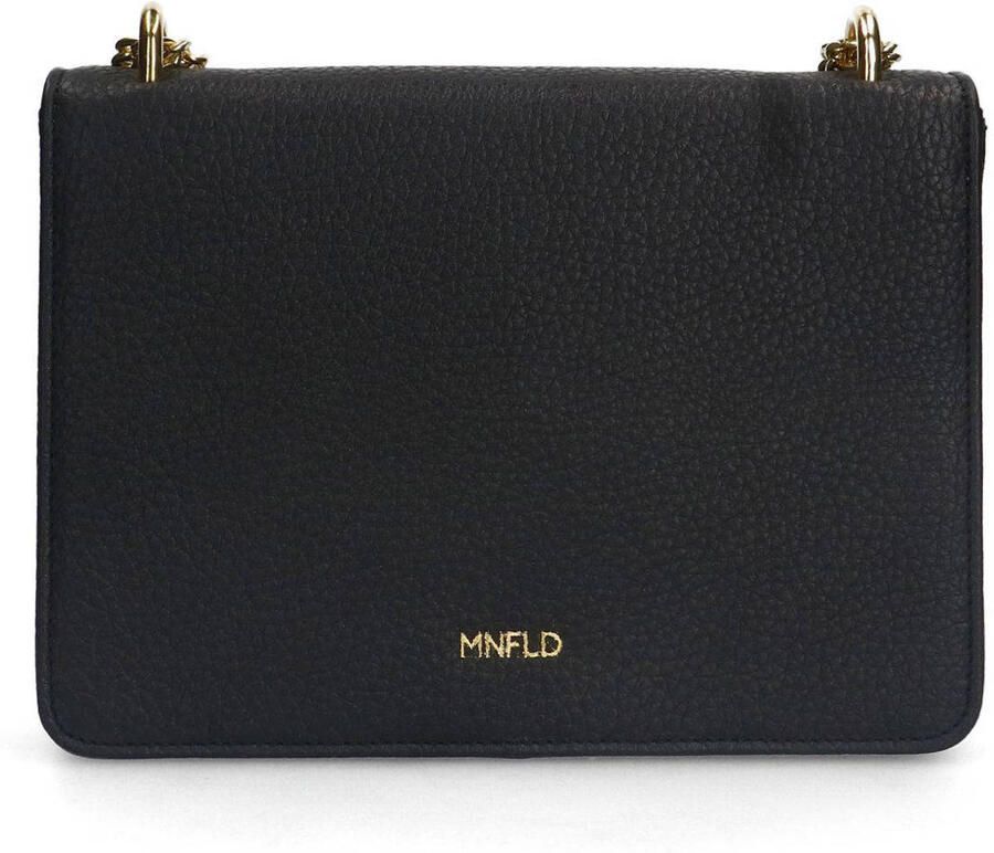 Manfield leren crossbody tas zwart - Foto 3