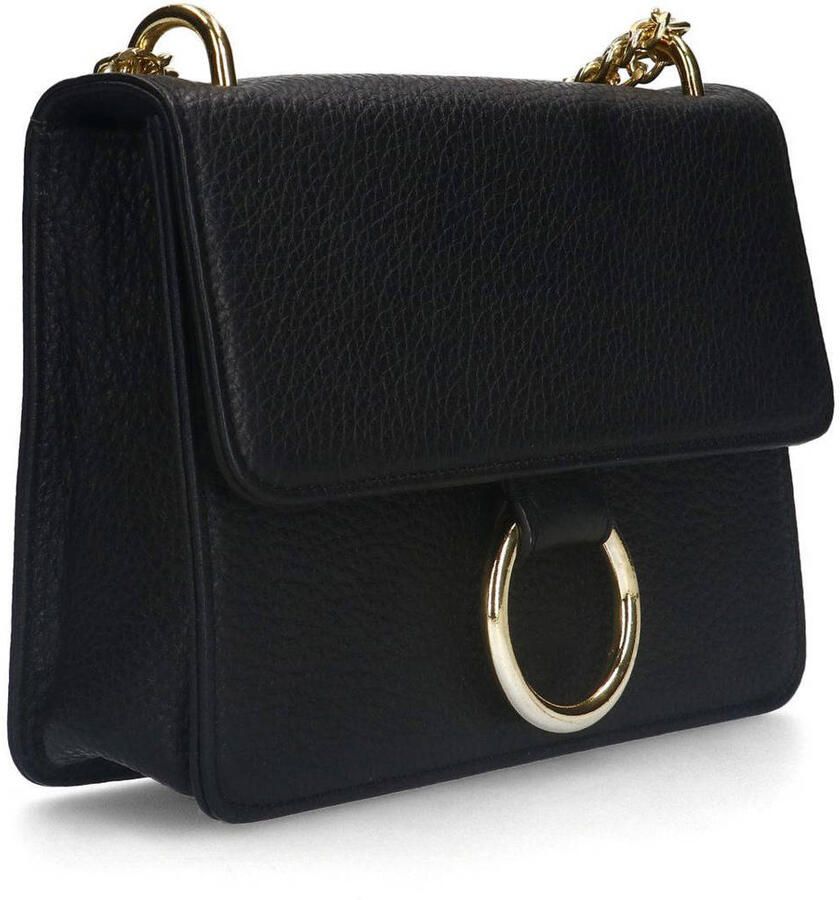 Manfield leren crossbody tas zwart - Foto 2