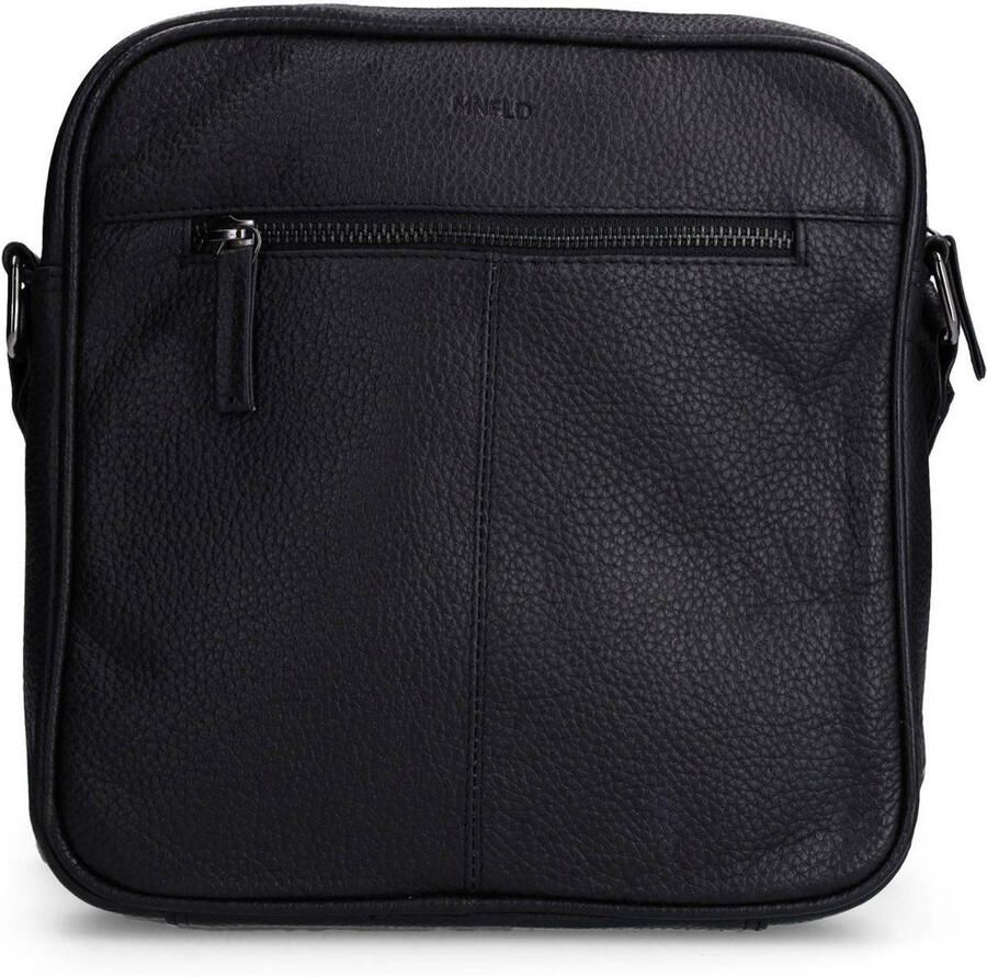 Manfield leren crossbody tas zwart - Foto 3