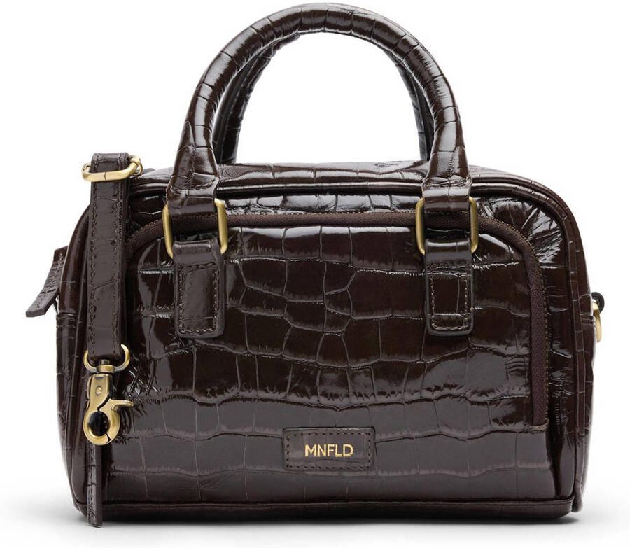 Manfield leren handtas bruin