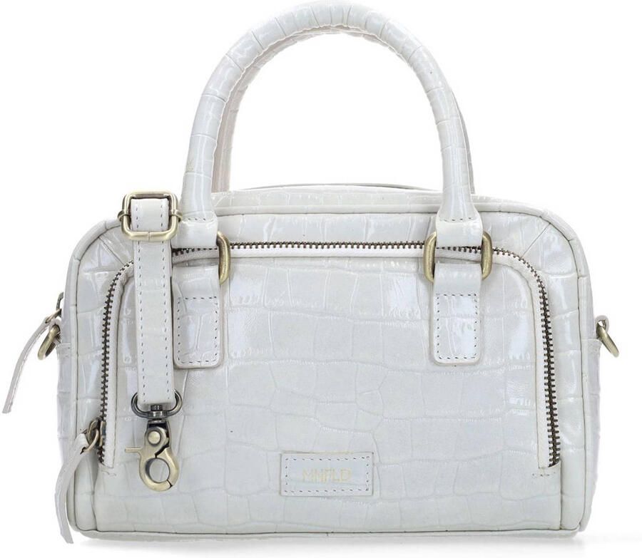 Manfield leren handtas wit