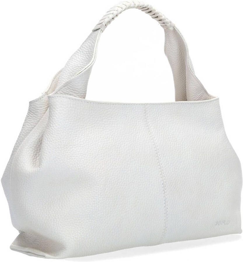 Manfield leren handtas wit - Foto 2