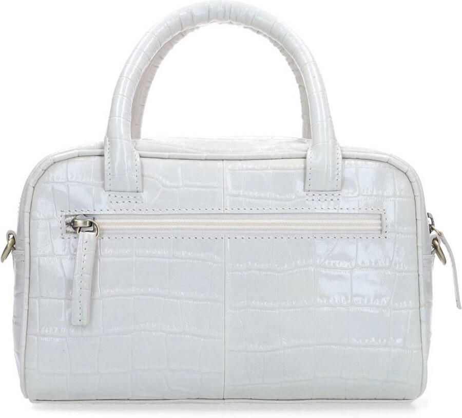 Manfield leren handtas wit - Foto 3