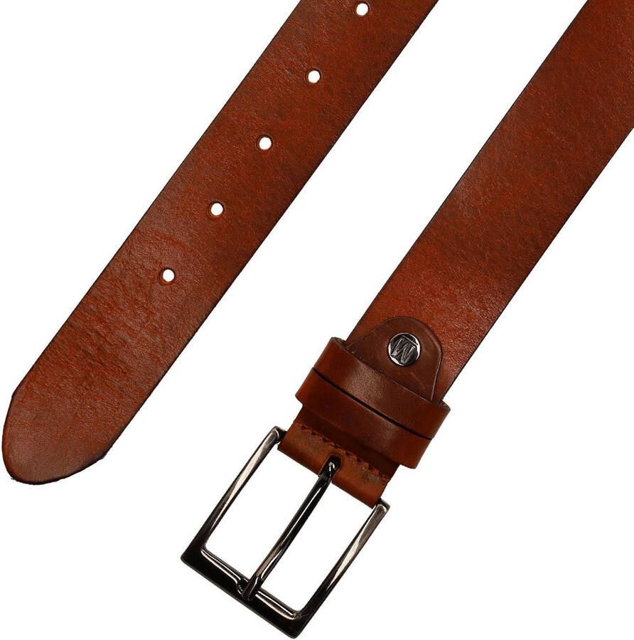 Manfield leren riem cognac