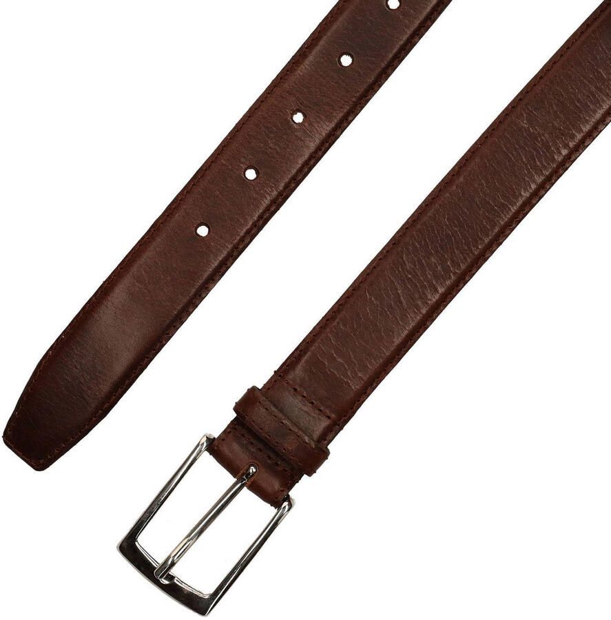 Manfield leren riem donkerbruin - Foto 2