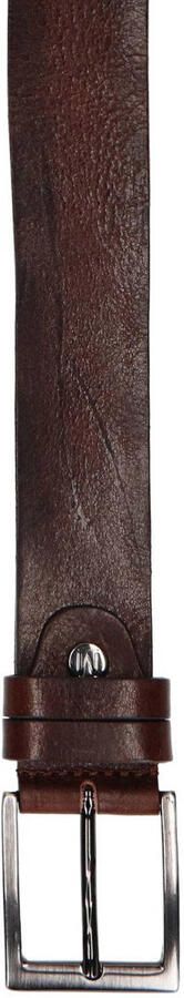 Manfield leren riem donkerrood