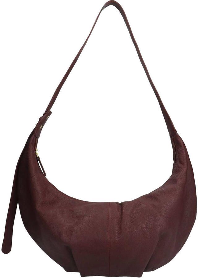Manfield leren schoudertas rood