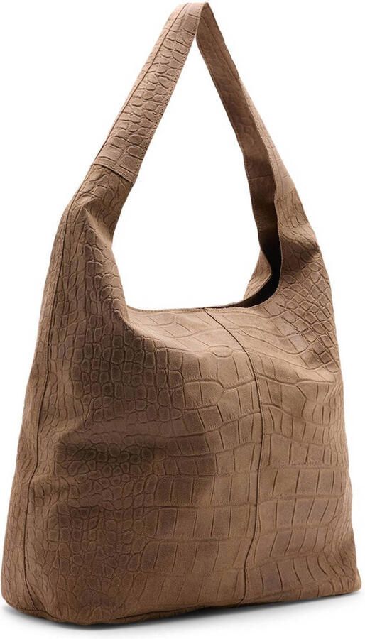 Manfield leren shopper bruin - Foto 3