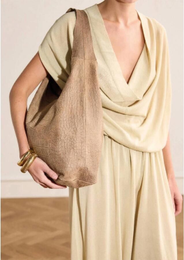 Manfield leren shopper bruin - Foto 2