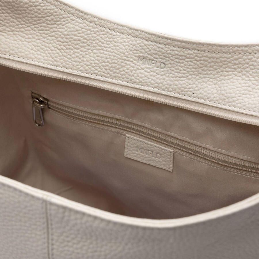 Manfield leren shopper ecru - Foto 3