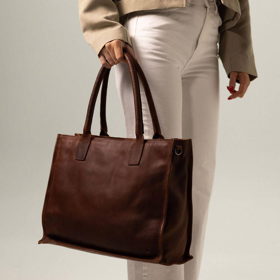 Manfield leren shopper - Foto 2