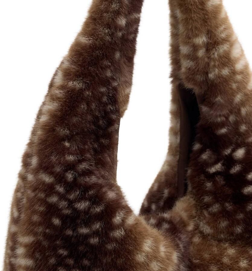 Manfield schoudertas met bambi print bruin - Foto 2
