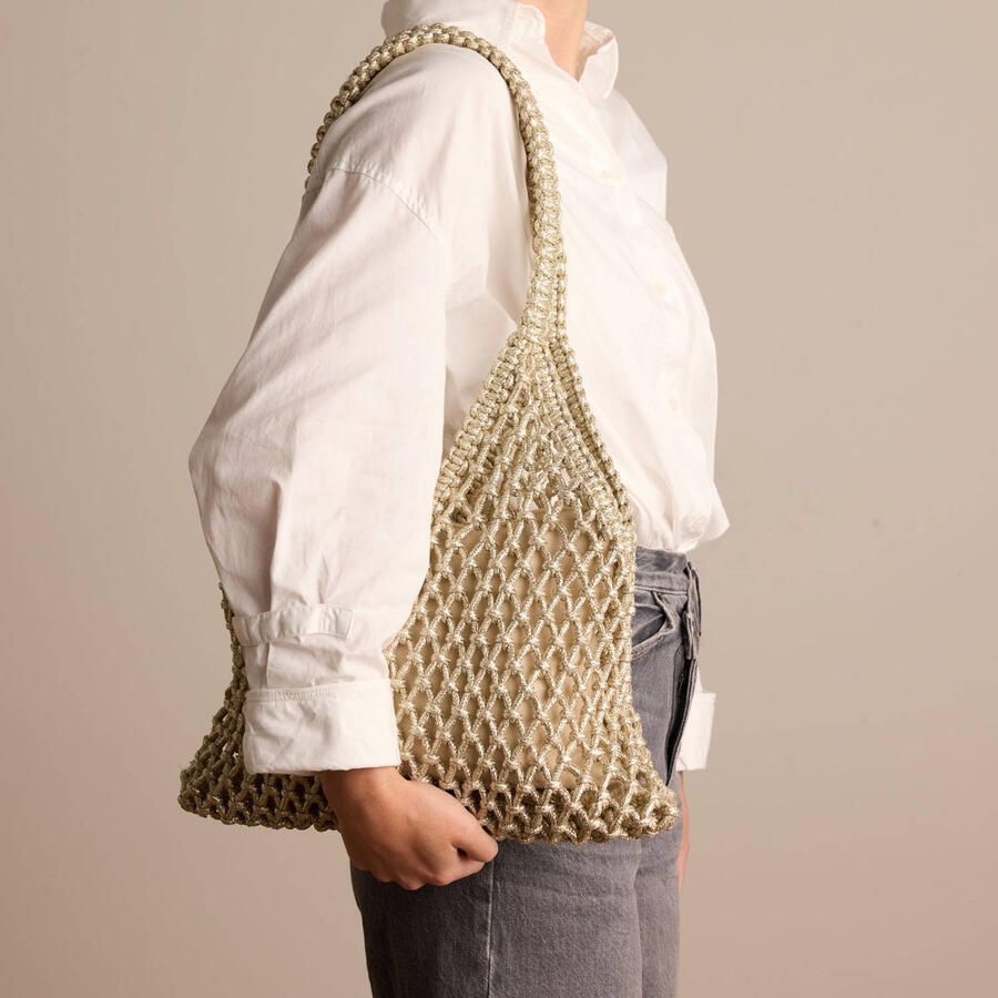 Manfield shopper goudkleurig