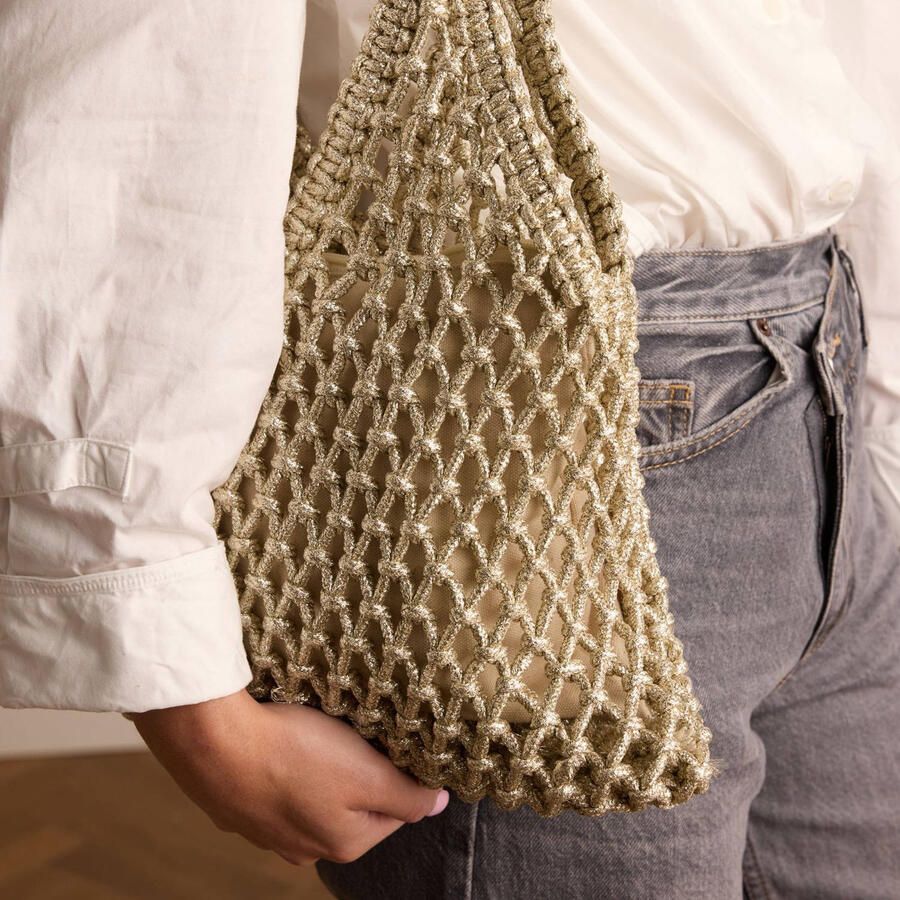 Manfield shopper goudkleurig - Foto 2
