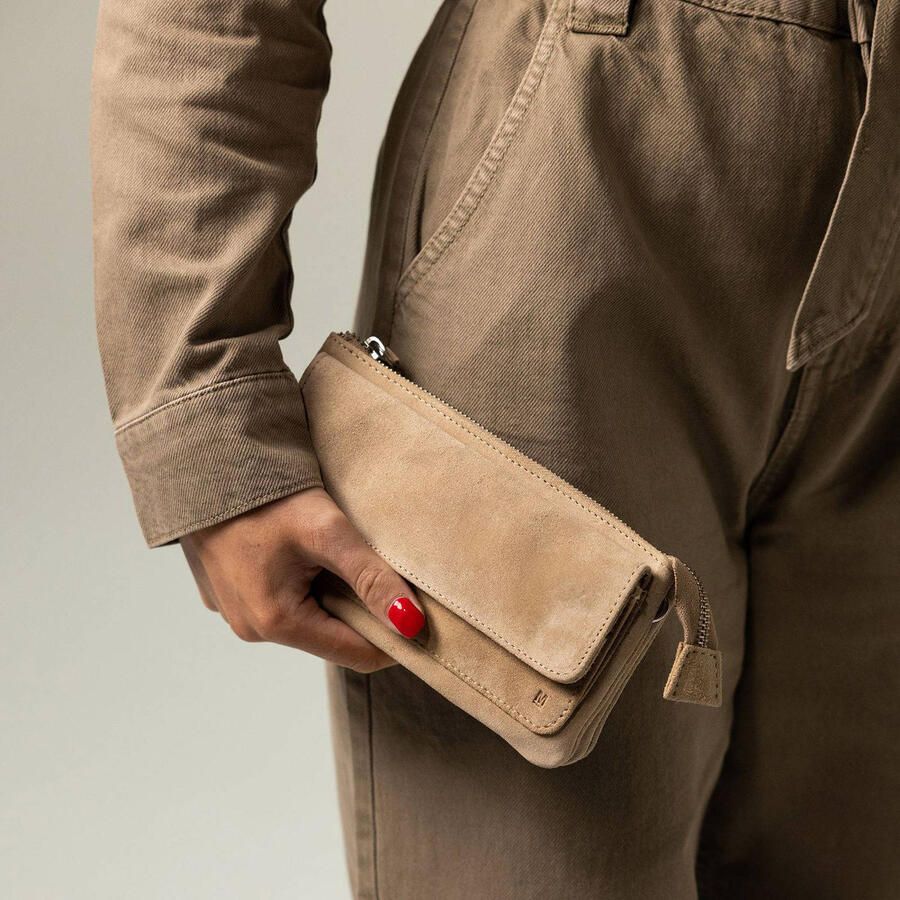 Manfield suede clutch beige - Foto 2