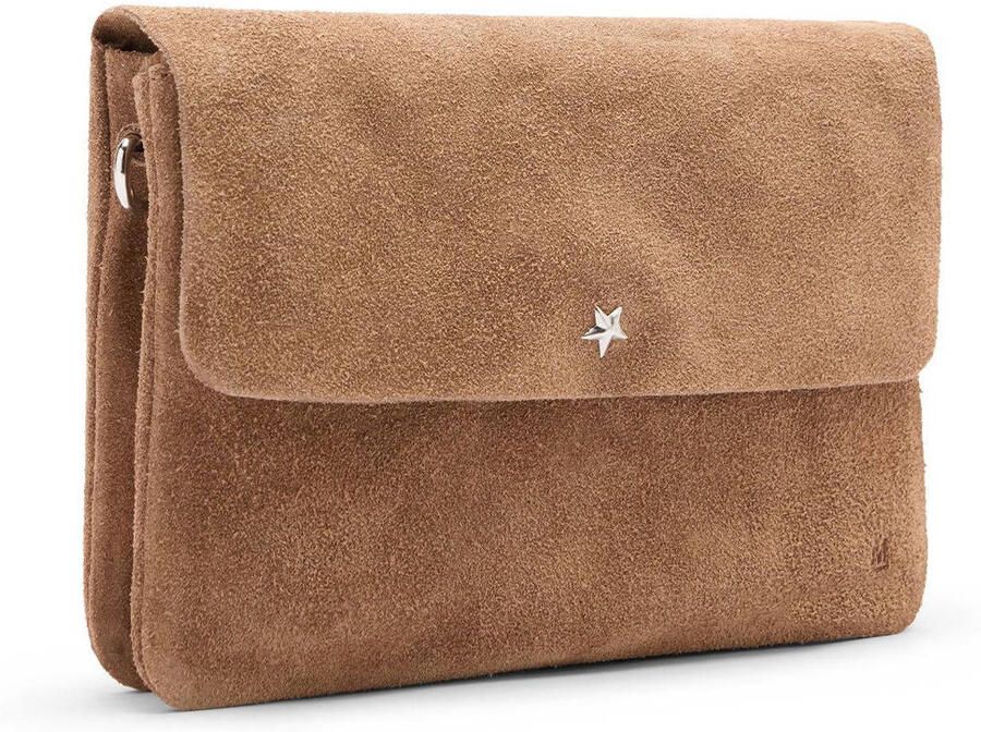 Manfield suede clutch bruin - Foto 2