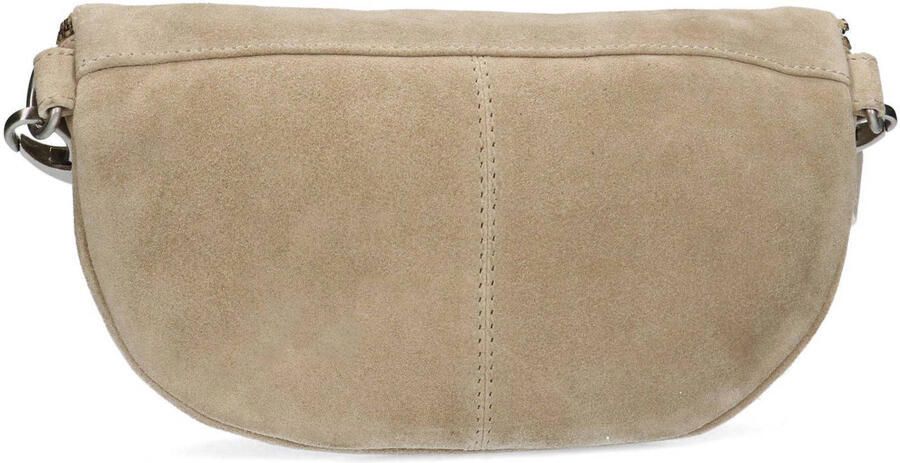 Manfield suède crossbody tas beige - Foto 3