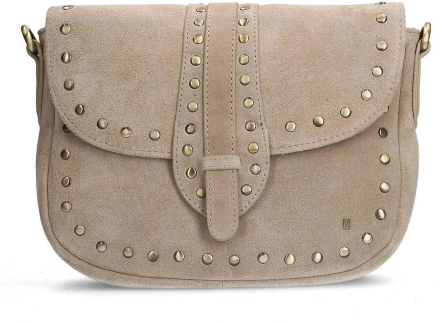 Manfield suede crossbody tas beige - Foto 3