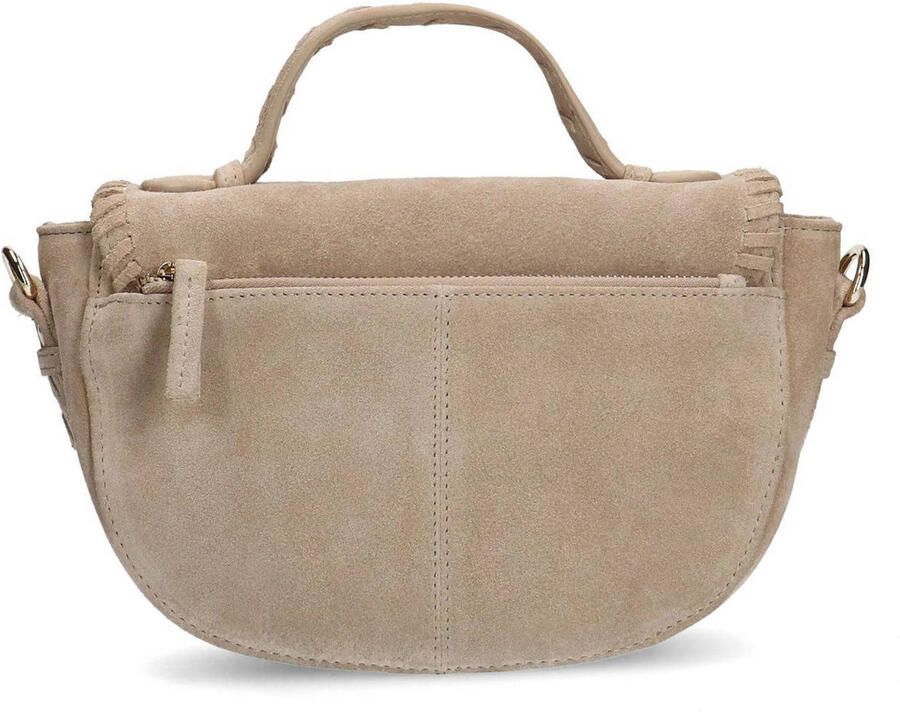 Manfield suede crossbody tas beige - Foto 2