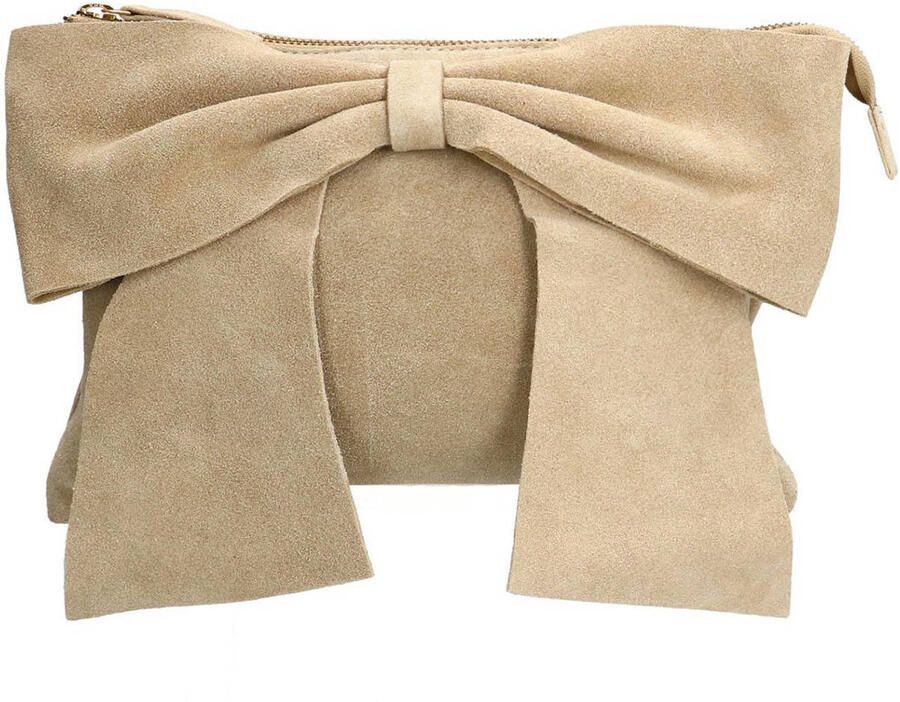 Manfield suede crossbody tas beige - Foto 2