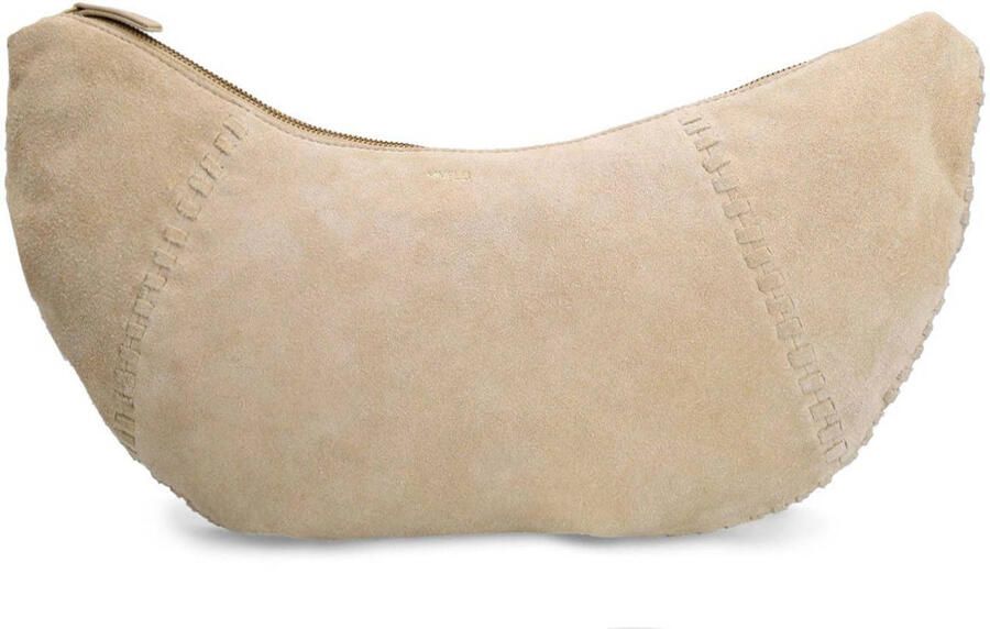 Manfield suede crossbody tas beige - Foto 3