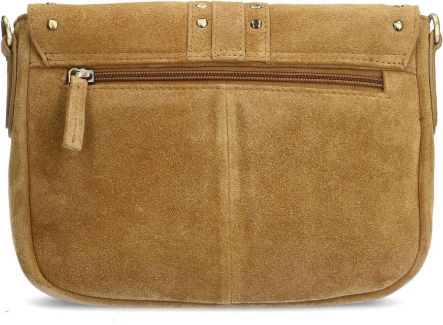 Manfield suede crossbody tas bruin - Foto 3
