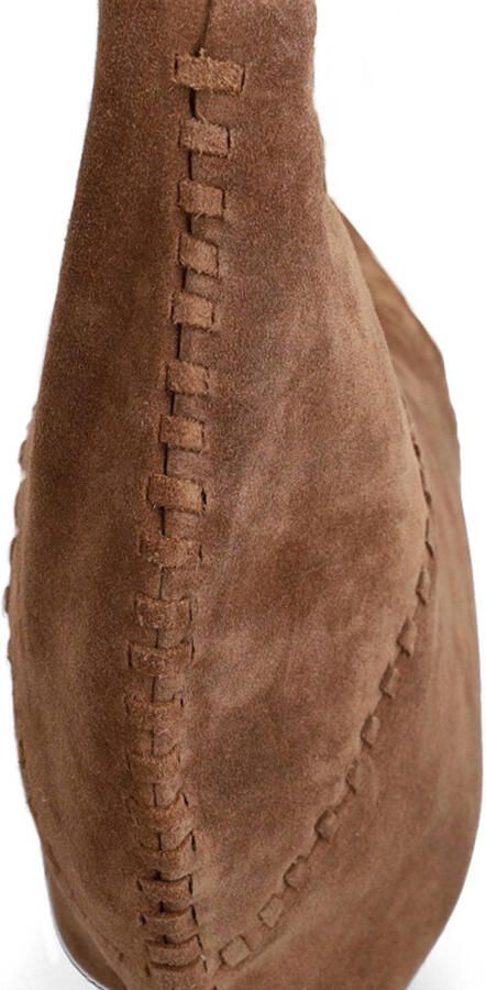 Manfield suede crossbody tas bruin - Foto 2