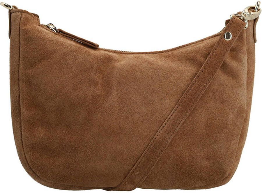 Manfield suede crossbody tas bruin - Foto 1