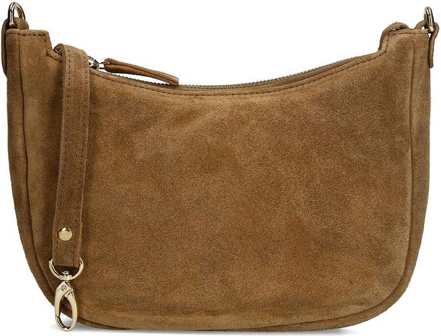 Manfield suede crossbody tas bruin - Foto 1