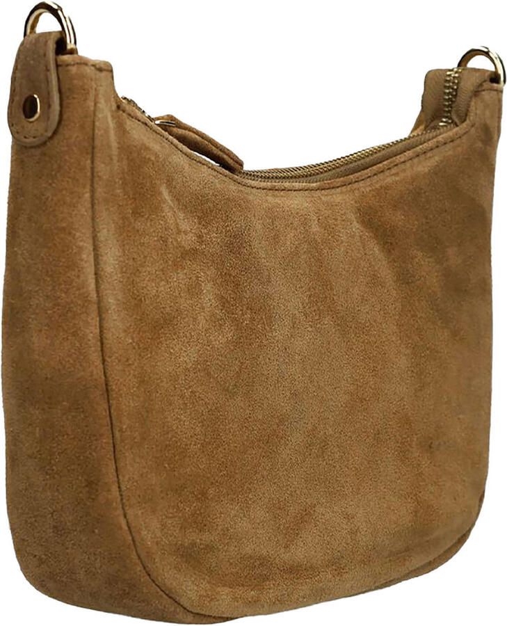 Manfield suede crossbody tas bruin - Foto 2