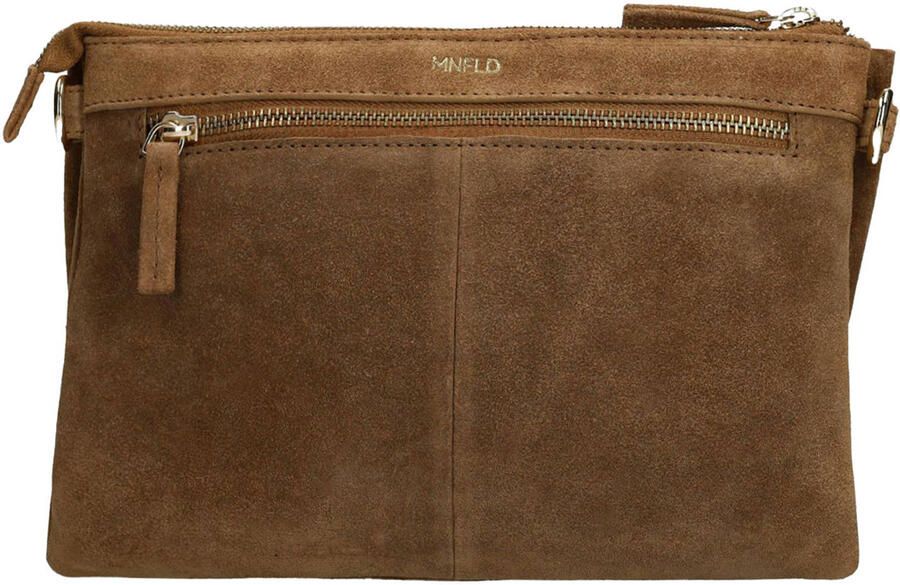 Manfield suede crossbody tas bruin - Foto 3