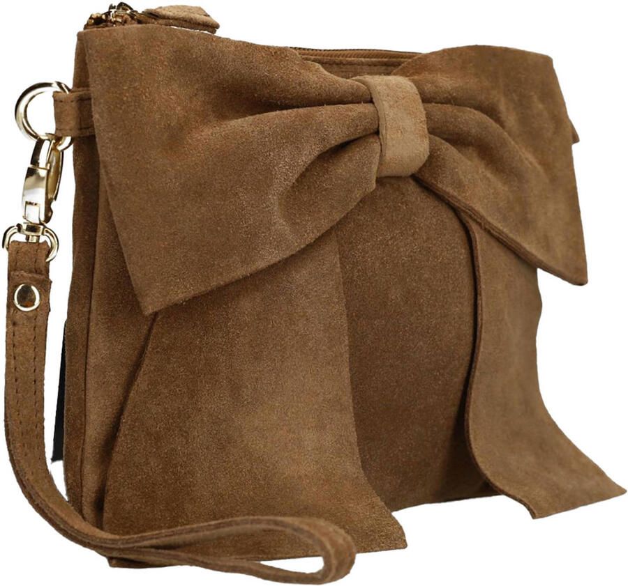Manfield suede crossbody tas bruin - Foto 2