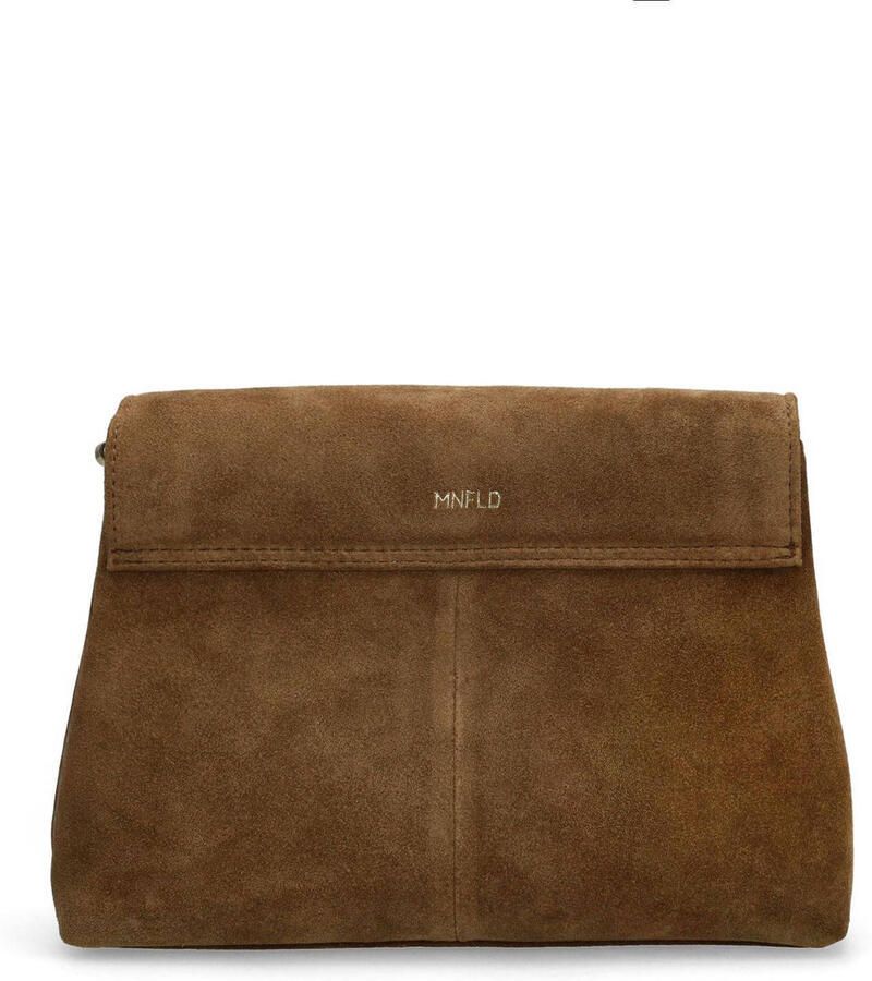 Manfield suède crossbody tas bruin - Foto 2