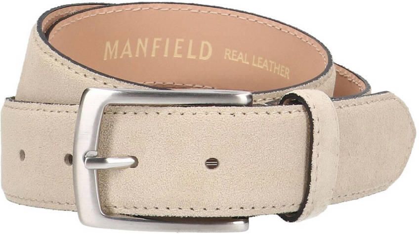 Manfield suède riem beige
