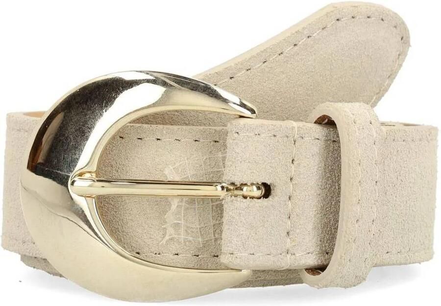 Manfield suede riem beige