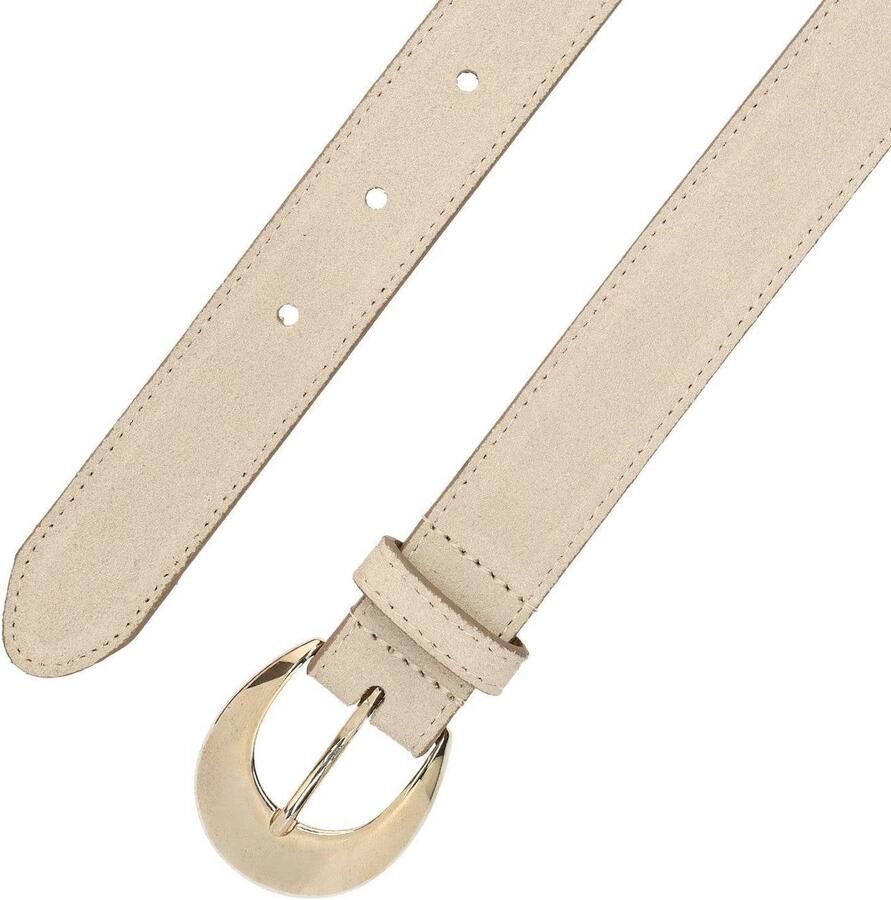 Manfield suede riem beige - Foto 2