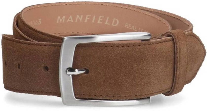 Manfield suede riem bruin