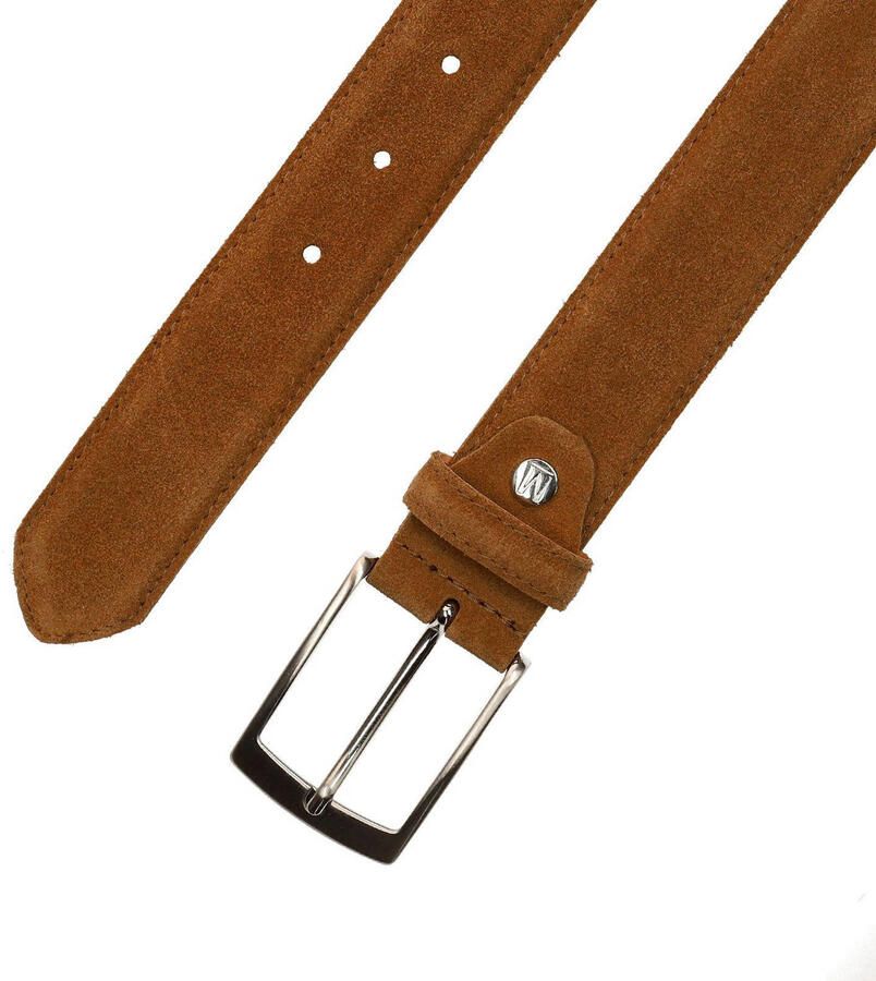 Manfield suede riem bruin - Foto 2